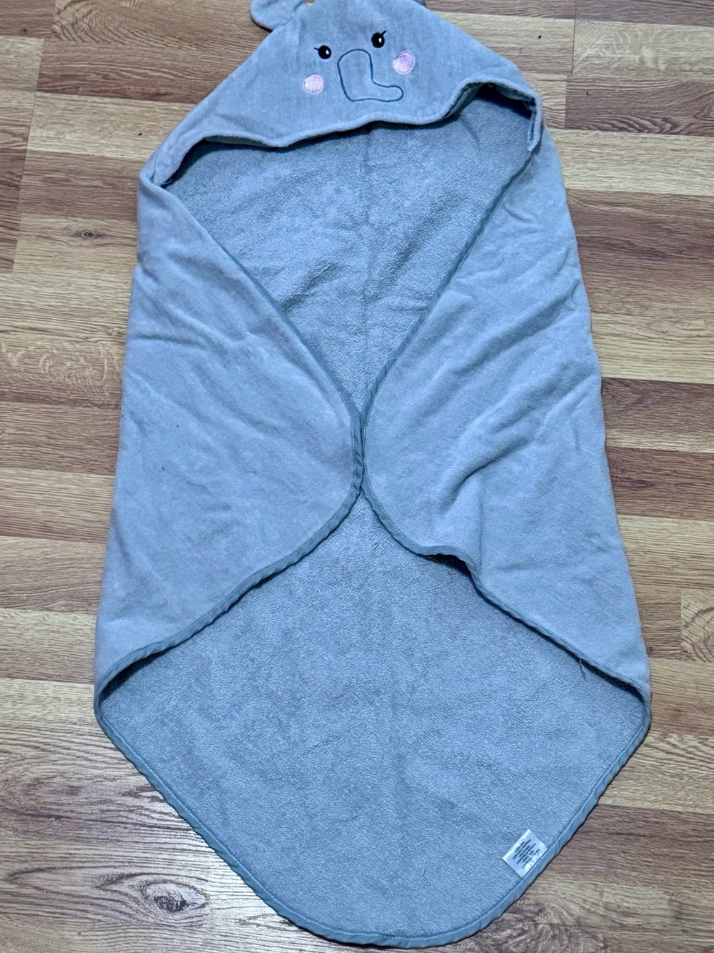 Gray Elephant Hooded Baby Towel, From Walgreens, 0-9M